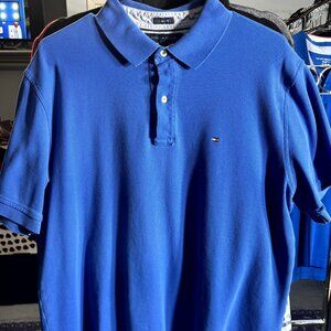 Tommy Hilfiger Blue 100% Cotton Custom Fit Men's Polo with Logo SZ XL